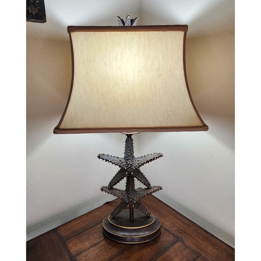 Uttermost Starfish Bronze Gold Table Lamp Beach House Nautical Coastal Decor 30"